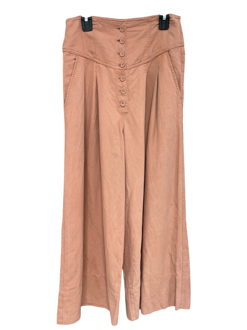 Ulla Johnson Wide-Leg High-Waist Reid Pants Dusty Rose Pink Size 2 - Picture 4 of 16